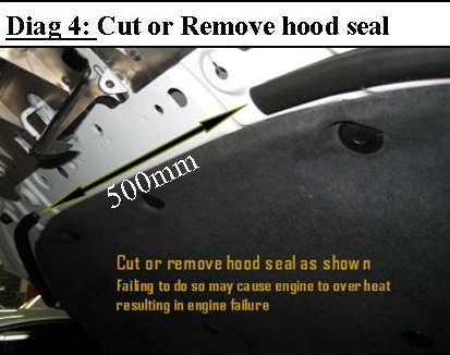 Diag 4 Cut or Remove hood seal