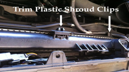 Diagram 2 Trim Shroud Clips — Trim Plastic Shroud Clips.